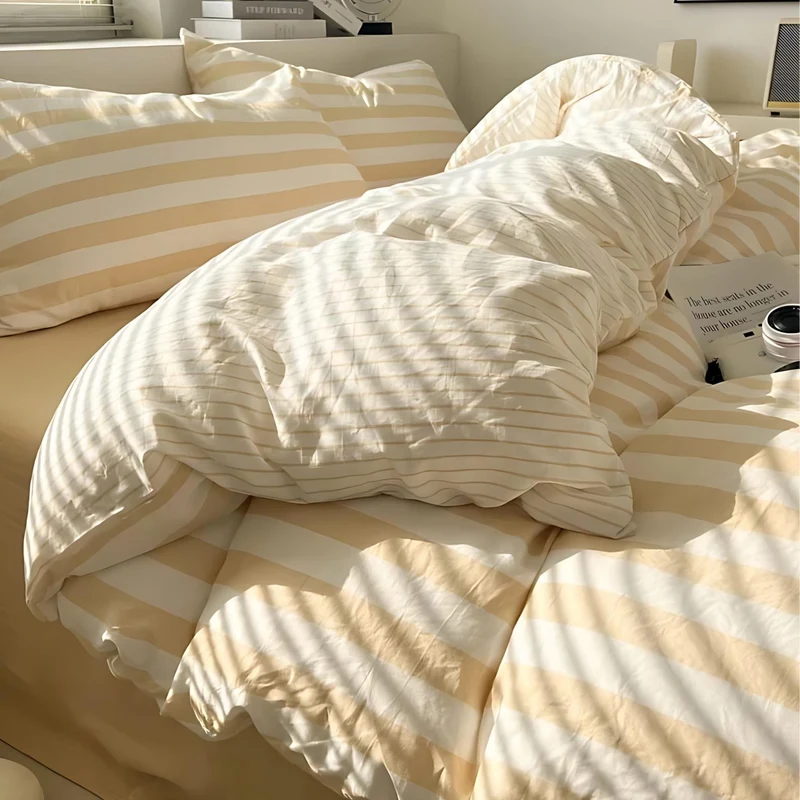 Elegant Cotton Elenorra Striped Bedding Set