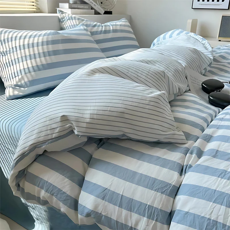 Elegant Cotton Elenorra Striped Bedding Set