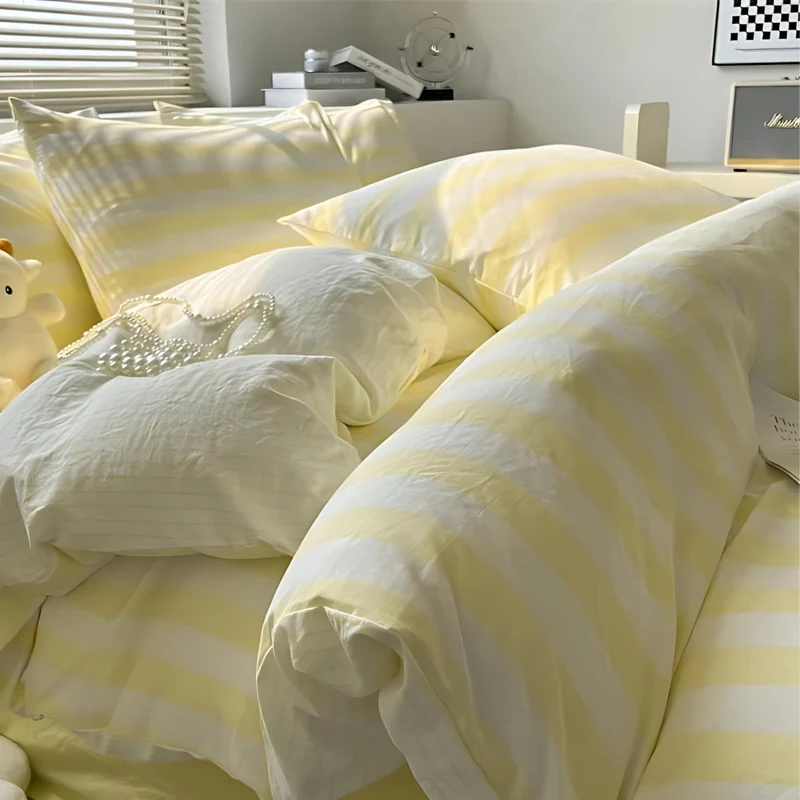 Elegant Cotton Elenorra Striped Bedding Set
