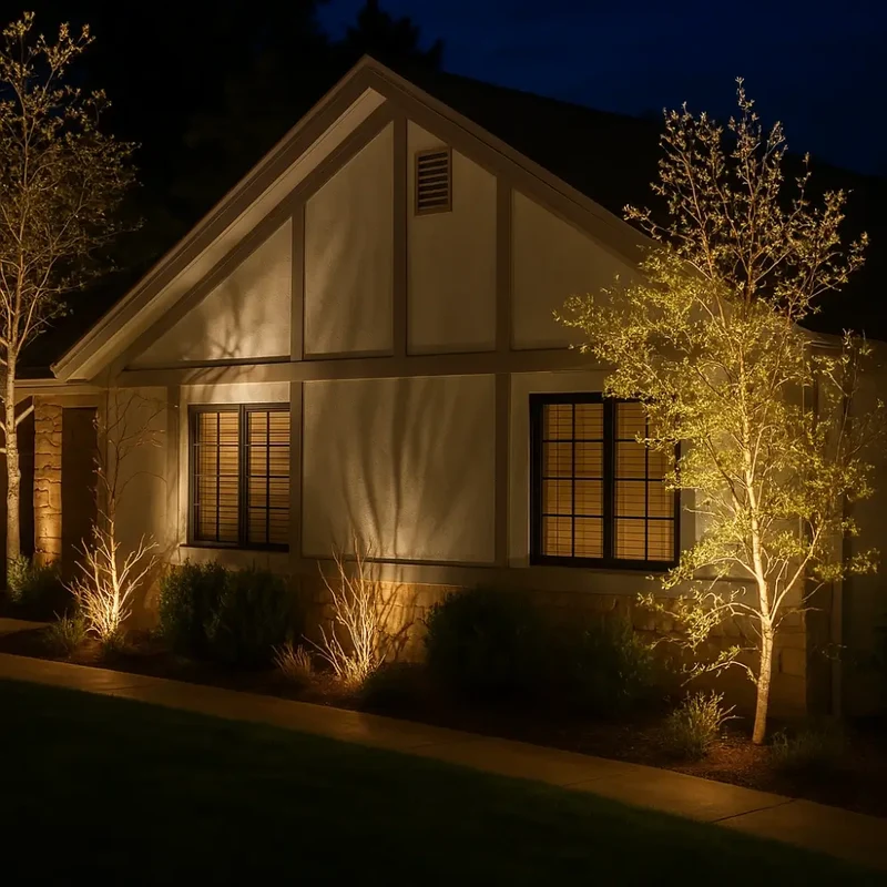 Adjustable solar-powered garden spotlight