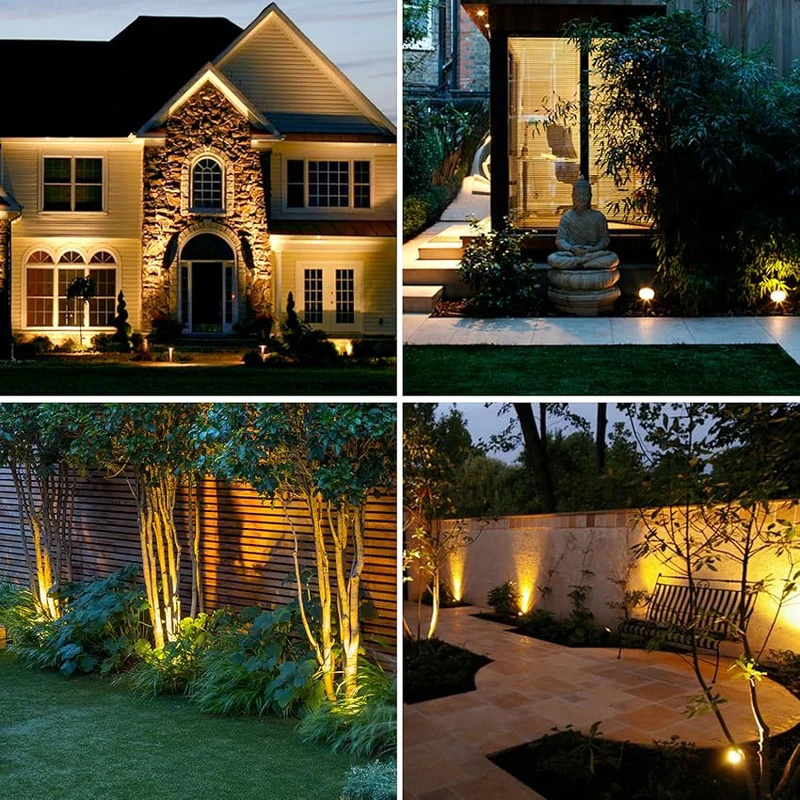 Adjustable solar-powered garden spotlight