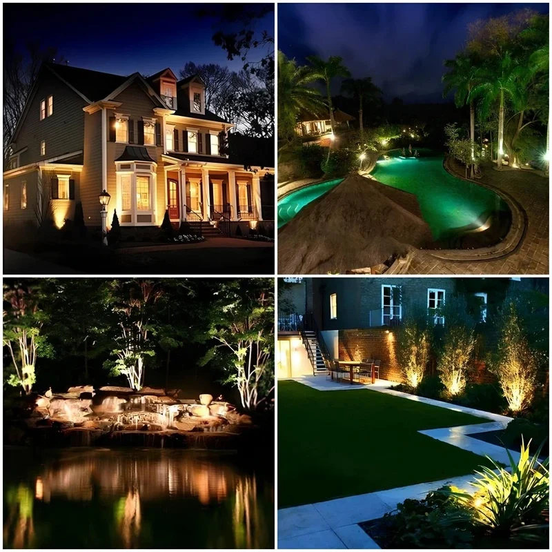 Adjustable solar-powered garden spotlight
