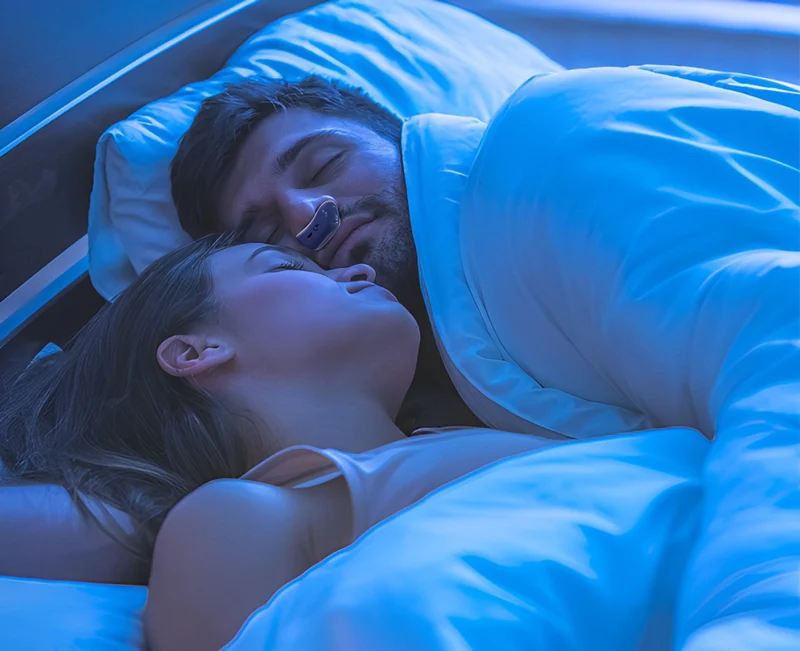 Silent anti-snoring device for better sleep