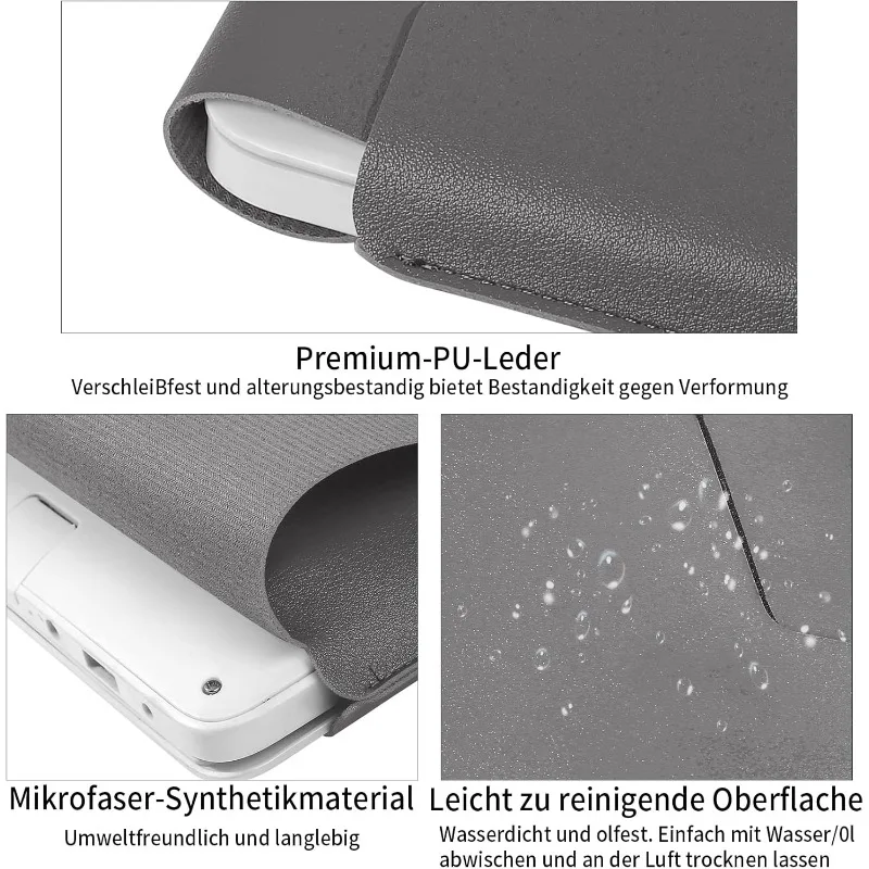 Techure – Laptop sleeve PU-leer waterdicht – 12-16 inch laptops