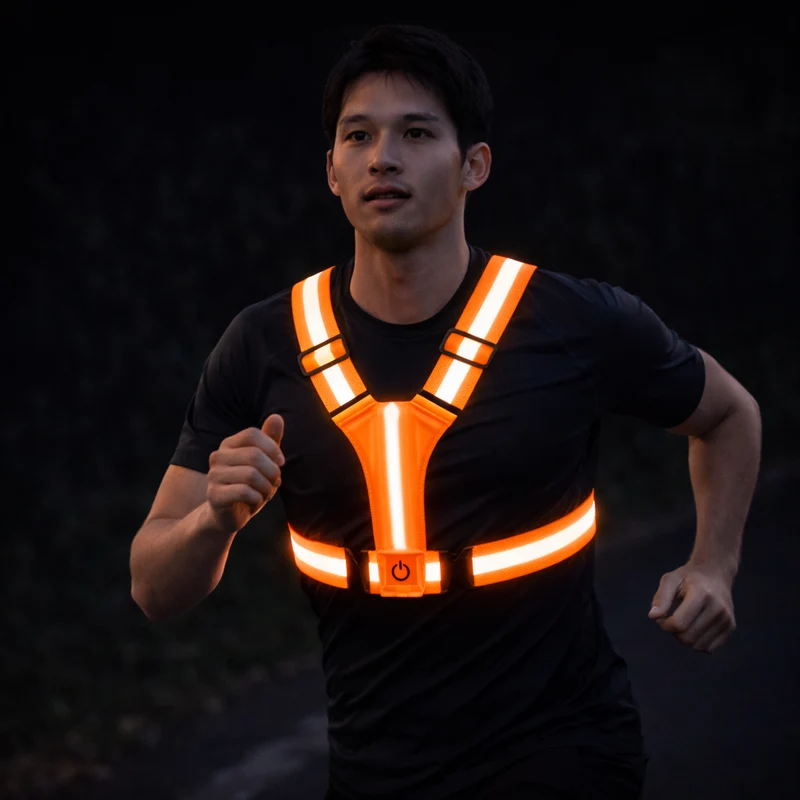 LED Hardloopvest – Oplaadbaar, Reflecterend, 360° Zichtbaar, Unisex