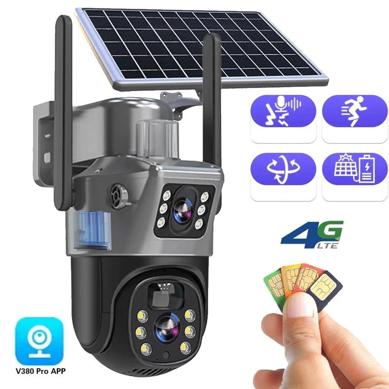 SolarisCam – 4K beveiligingscamera draadloos & 360° met zonnepaneel