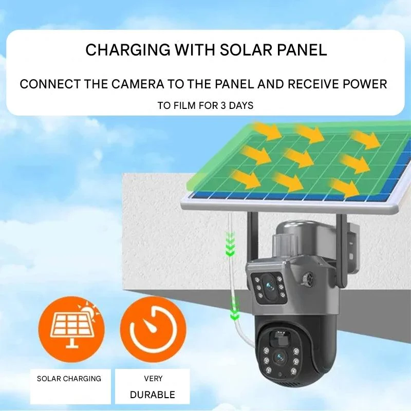 SolarisCam – 4K beveiligingscamera draadloos & 360° met zonnepaneel