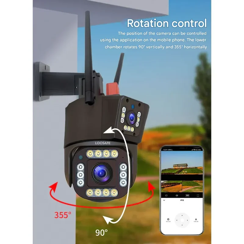 SolarisCam – 4K beveiligingscamera draadloos & 360° met zonnepaneel