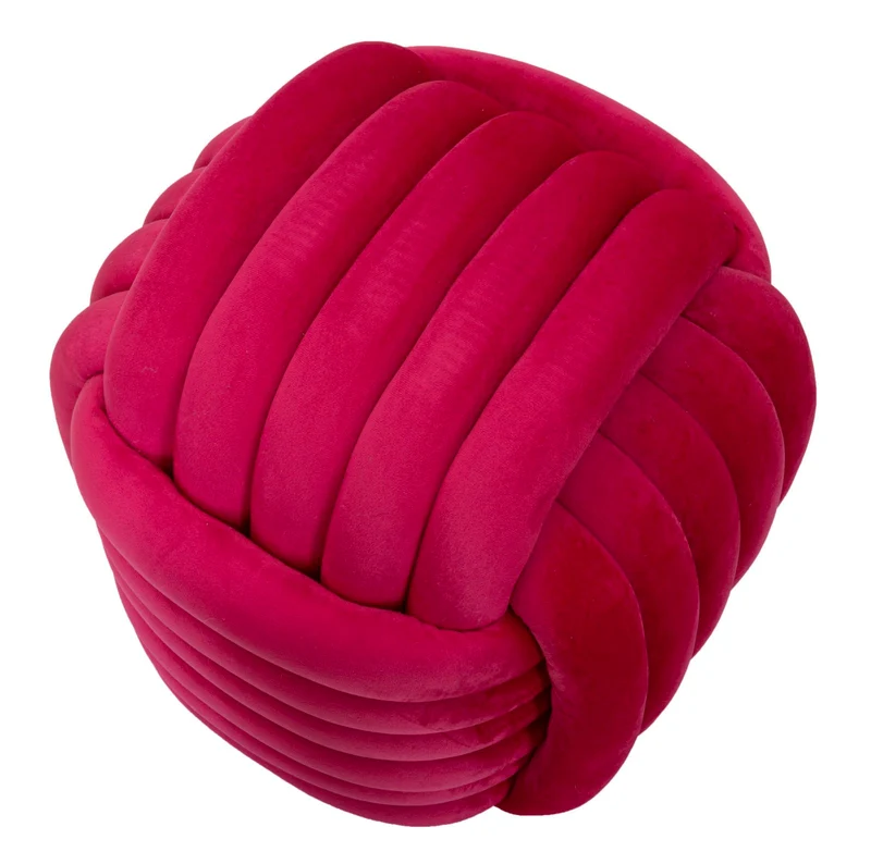 Puff Softy Fuxia 45x45x45 cm in MDF e Cotone e Poliestere Fucsia