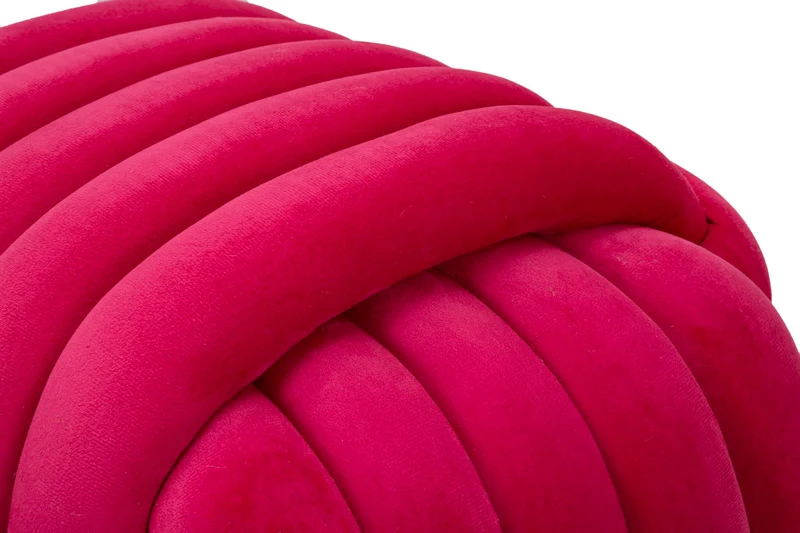 Puff Softy Fuxia 45x45x45 cm in MDF e Cotone e Poliestere Fucsia