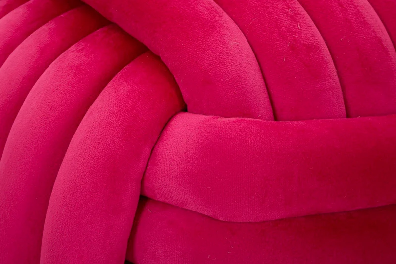 Puff Softy Fuxia 45x45x45 cm in MDF e Cotone e Poliestere Fucsia
