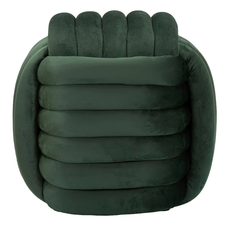 Puff Softy Verde 45x45x45 cm in MDF e Cotone e Poliestere Verde
