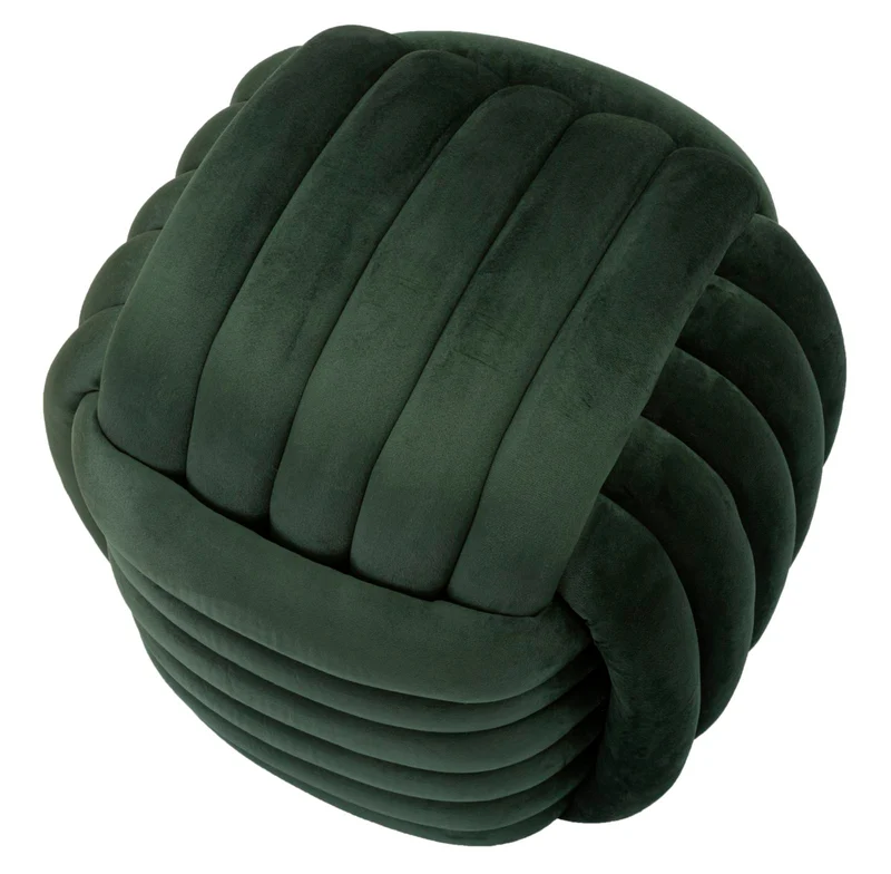 Puff Softy Verde 45x45x45 cm in MDF e Cotone e Poliestere Verde