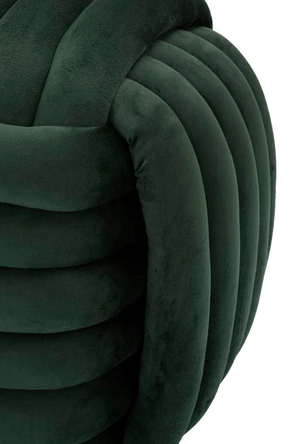 Puff Softy Verde 45x45x45 cm in MDF e Cotone e Poliestere Verde