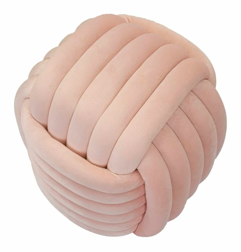 Puff Softy Rosa 45x45x45 cm in MDF e Cotone e Poliestere Rosa
