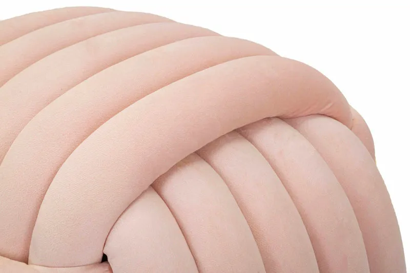 Puff Softy Rosa 45x45x45 cm in MDF e Cotone e Poliestere Rosa