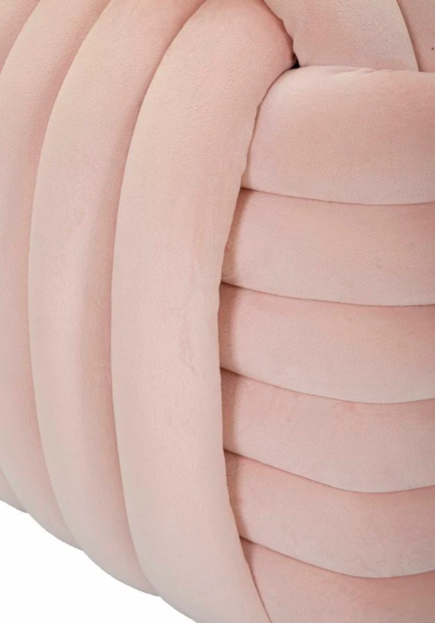 Puff Softy Rosa 45x45x45 cm in MDF e Cotone e Poliestere Rosa