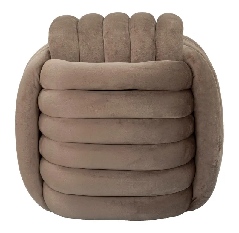 Puff Softy Grigio 45x45x45 cm in MDF e Cotone e Poliestere Grigio