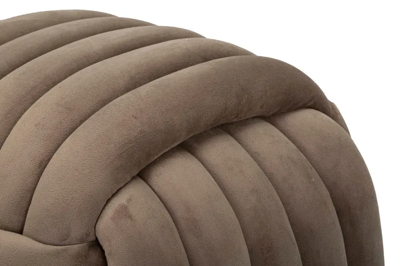 Puff Softy Grigio 45x45x45 cm in MDF e Cotone e Poliestere Grigio