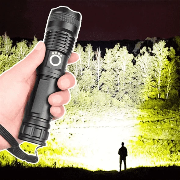 Advanced 90000-lumen XHP50.2 LED flashlight