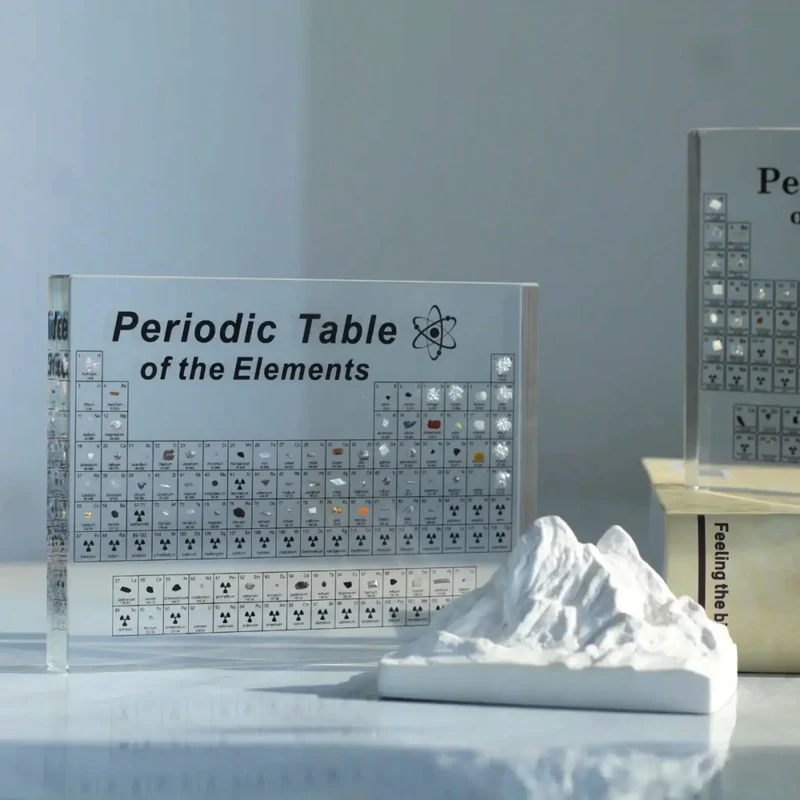 Elegant 3D periodic table with 83 elements
