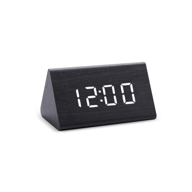 Minimalist Wooden Digital Alarm Clock – LED Display