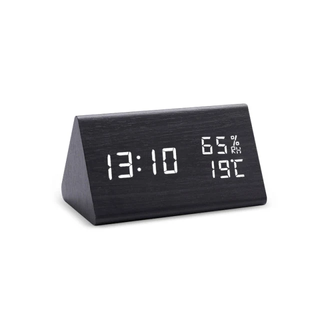 Minimalist Wooden Digital Alarm Clock – LED Display
