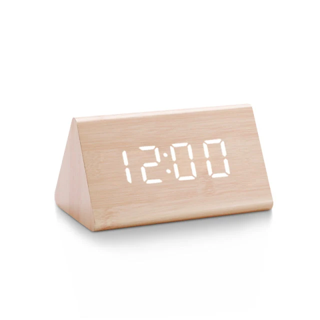Minimalist Wooden Digital Alarm Clock – LED Display