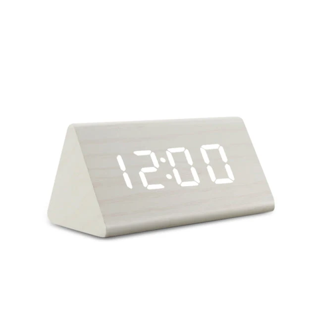 Minimalist Wooden Digital Alarm Clock – LED Display