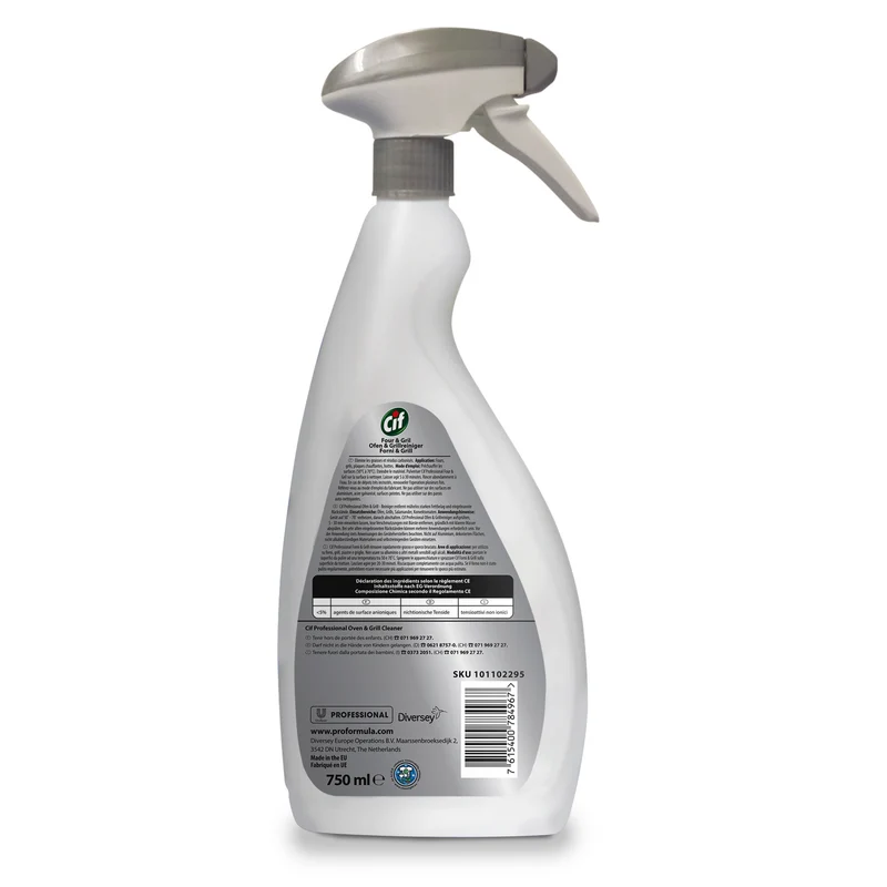 Detergente energico per forni e grill Diversey Cif Forni e Grill 6x750 ml DISPONIBILE IN 7 GIORNI LAVORATIVI