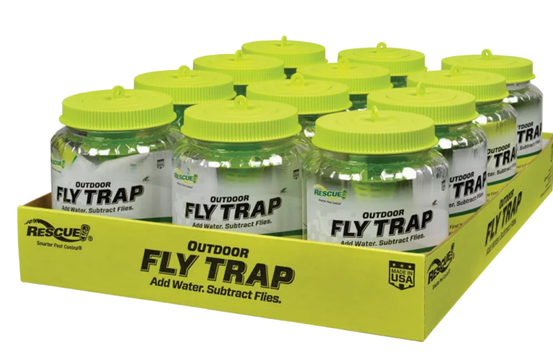 Rescue Outdoor Reusable Fly Trap - Case of 12 Traps