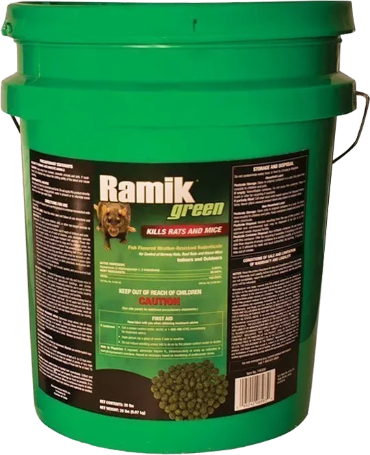 Ramik Green Kills Rats Mice Fish-Flavored Pellets pail