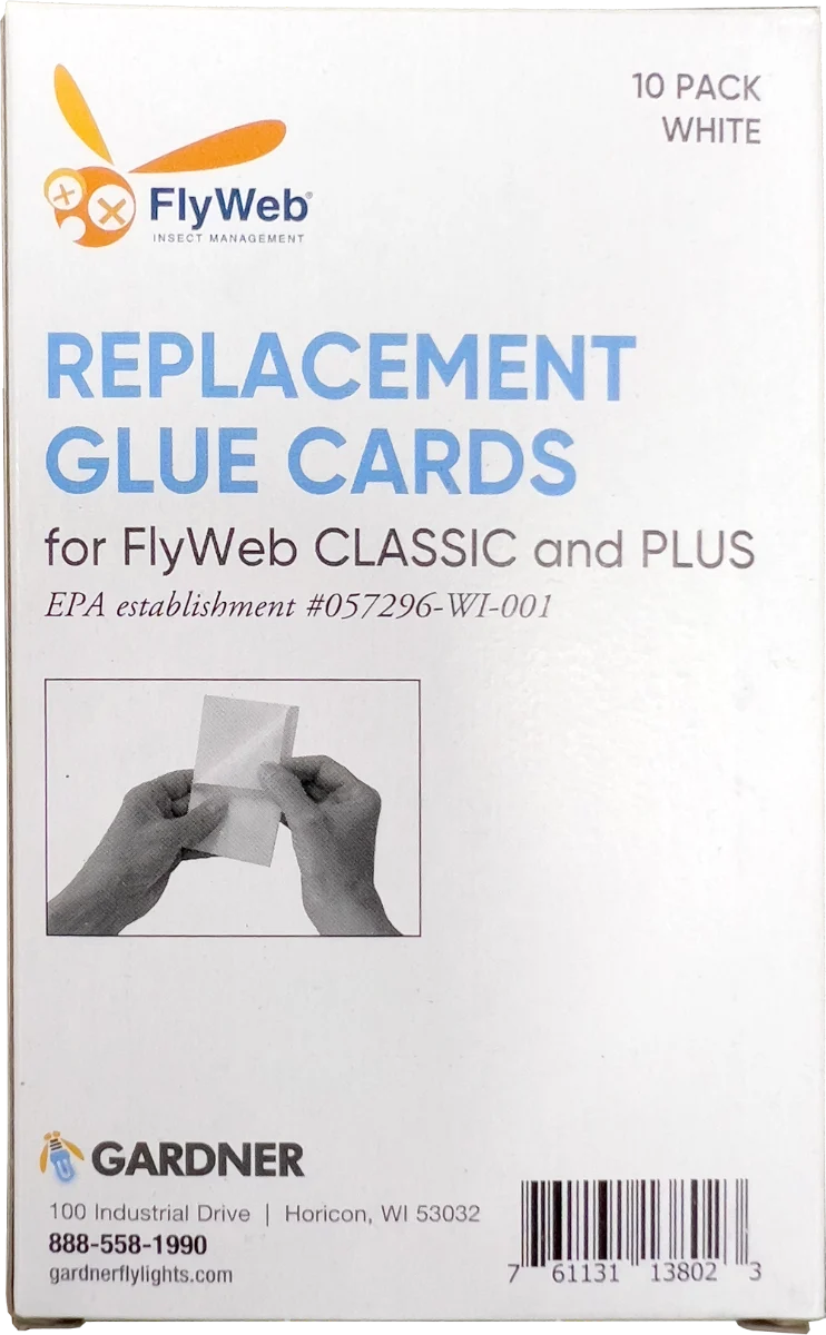 Fly Web Glue Board - White - Pack of 10