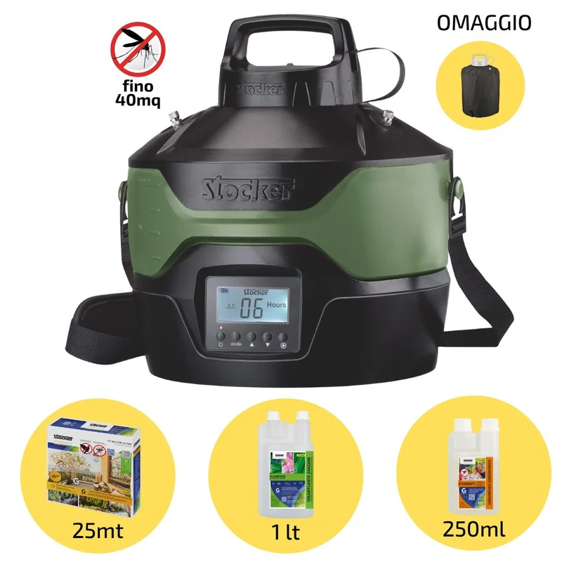 Sistema Antizanzare Geyser Nebulizzatore 4 litri Stocker in Kit