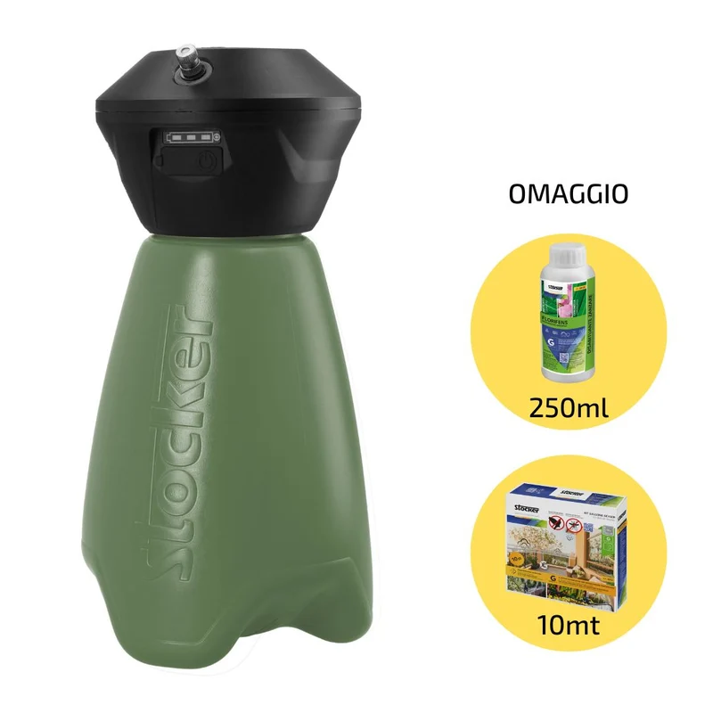 Sistema Antizanzare Geyser Nebulizzatore 2L Stocker + Florifens 250ml + Kit Balcone
