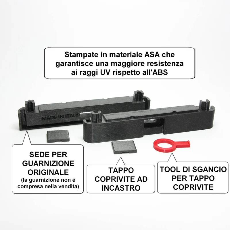 Coppia Testate Compatibili Citofono Urmet Kombi 825 in ASA Resistenti UV