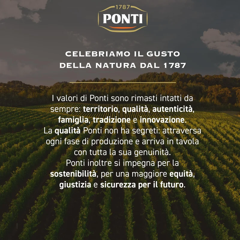 Ponti, Aceto di Vino Classico Bianco, Realizzato con Vini Selezionati, Ideale per Accompagnare Verdure Crude e Cotte, Acidità 6%, 100% Made in Italy, 12 Bottiglie in PET da 1L