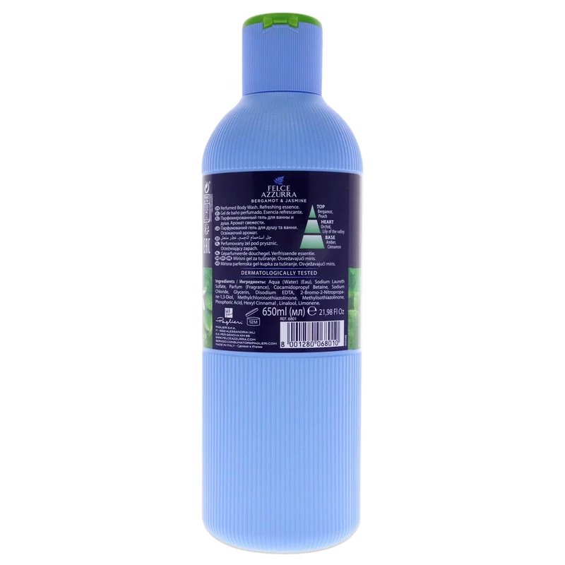 Felce Azzurra Bagnodoccia Fresco - 6 Confezioni da 650 ml - Totale: 3900 ml