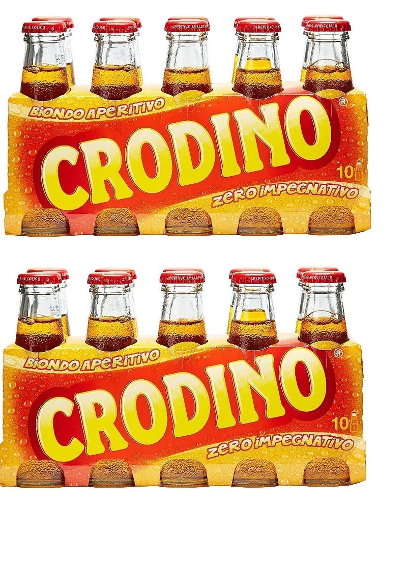 20 x San Pellegrino Crodino Italian Aperitif Drink Beverage 100 ml Non alcolico