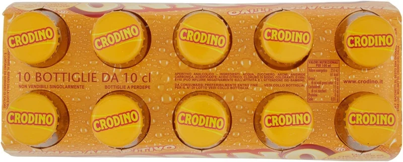 40x San Pellegrino Crodino Italian Aperitif Drink Beverage 100ml Non alcolico