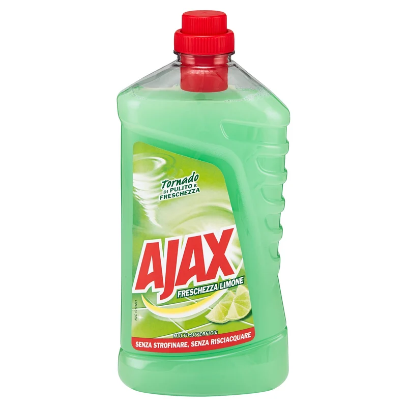 Ajax Detergente Pavimenti Limone - Pacco da 12 x 1000 ml - Totale: 12000 ml