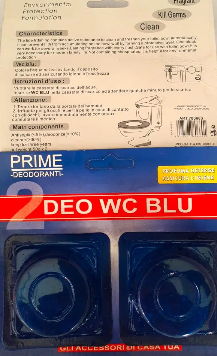 Deo Wc Blu Water 3PACCHI X2 PEZZI- PROFUMA DETERGE ASSICURA L'IGIENE