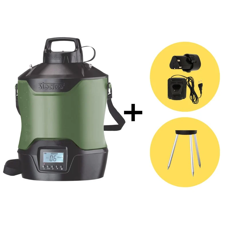 Sistema Antizanzare Geyser Nebulizzatore 12 litri Stocker colore Verde con batteria al litio