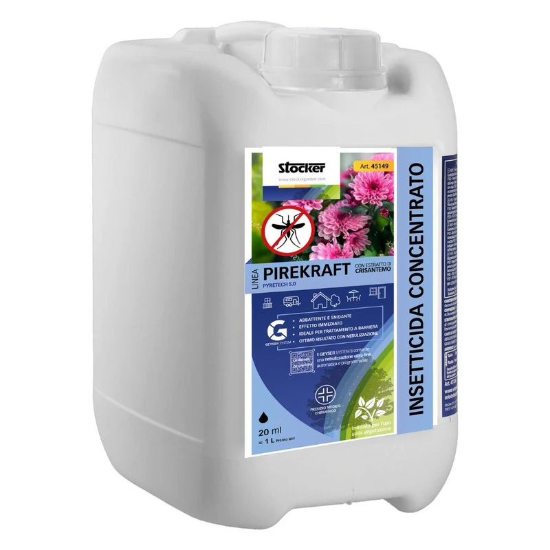 Pirekraft insetticida concentrato anti-zanzare 5 L per sistema Geyser Stocker