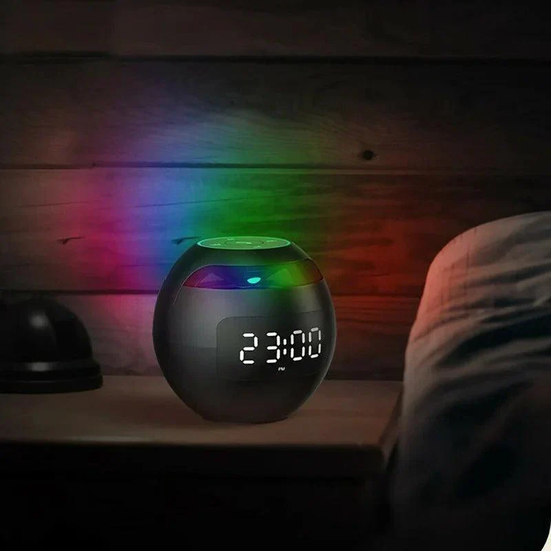 Smart multifunctional Bluetooth alarm clock with LED display and lamp