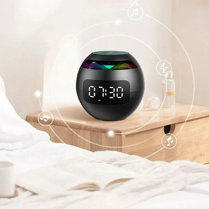 Smart multifunctional Bluetooth alarm clock with LED display and lamp