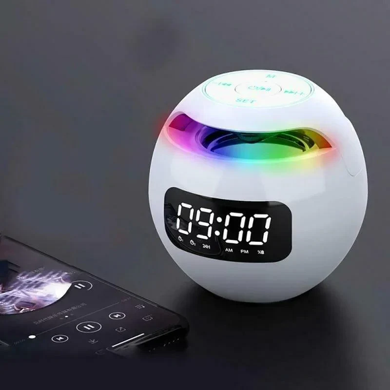 Smart multifunctional Bluetooth alarm clock with LED display and lamp