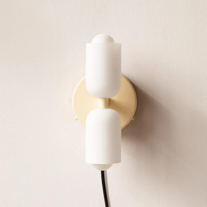 Contemporary wall lamp with warm light