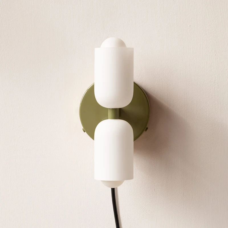 Contemporary wall lamp with warm light