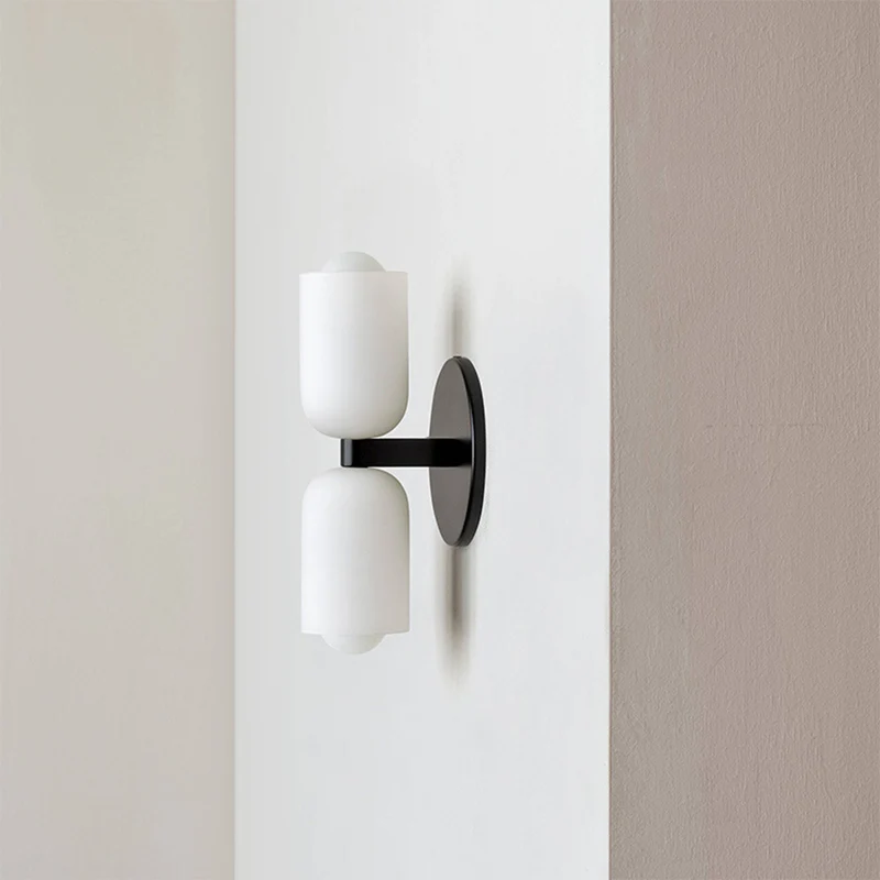 Contemporary wall lamp with warm light